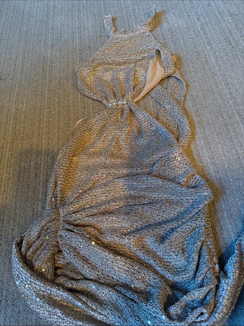 Gold dress or beach coverup either works!!